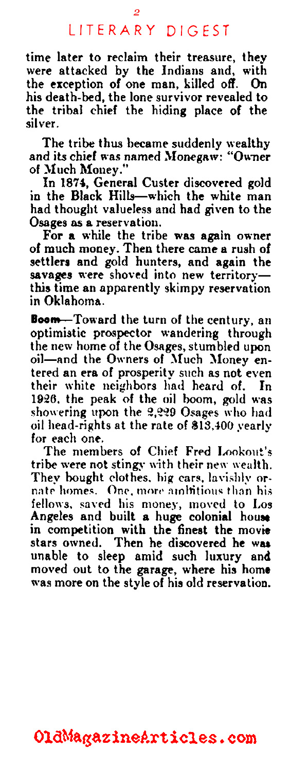 The Richest Tribe (Literary Digest, 1936)